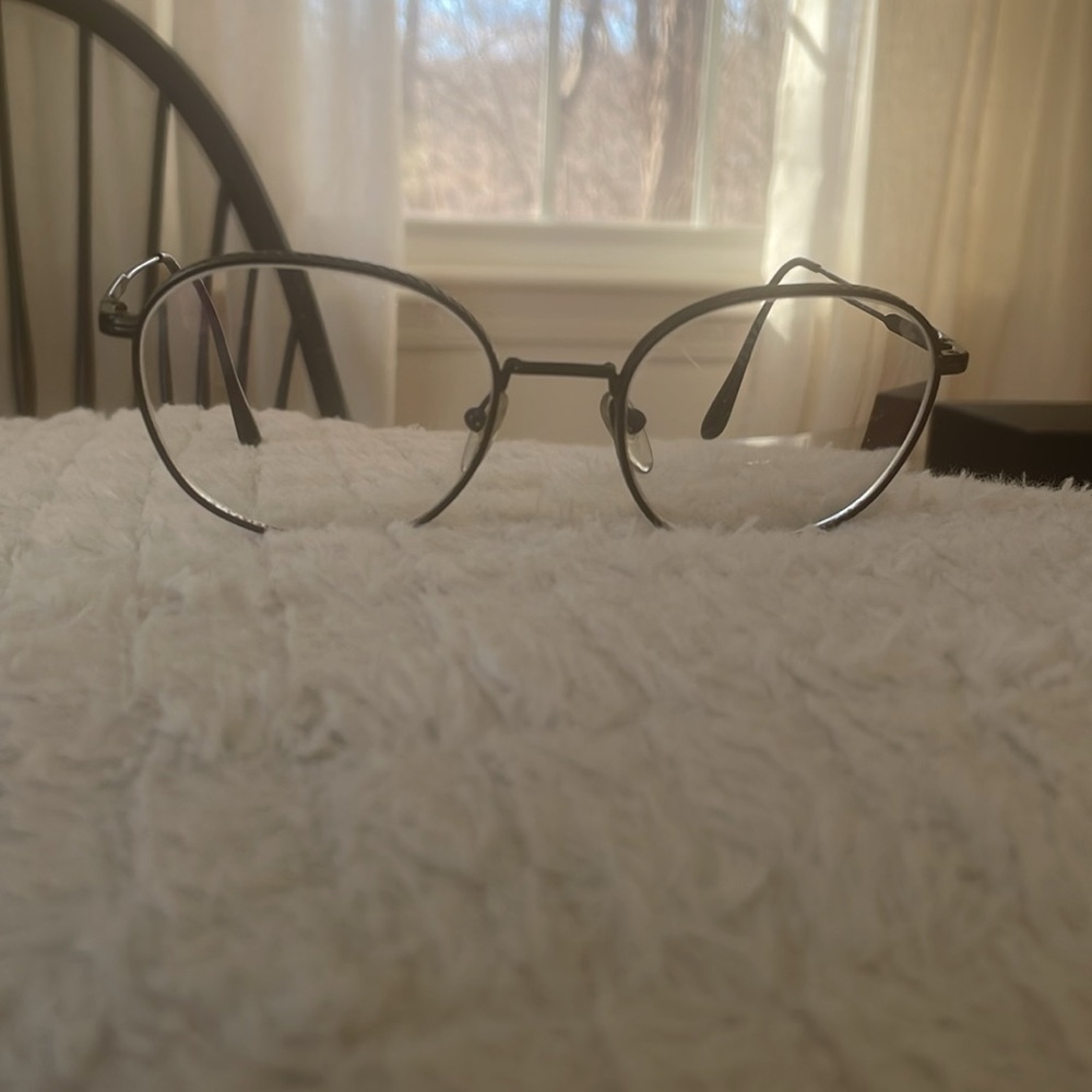 Prada Knotched Black Unisex Stylish Round Glasses Sorry No Case - Picture 2 of 13